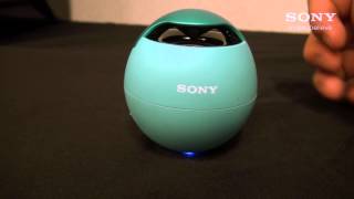 Sony Wireless NFC Bluetooth Speaker Ball Pairing Walkthrough [upl. by Htabmas]