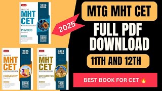 MTG MHTCET PCM pdf download  Latest 2025 [upl. by Eirrok]