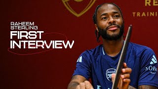 RAHEEM STERLING  First interview at The Arsenal [upl. by Dyke]