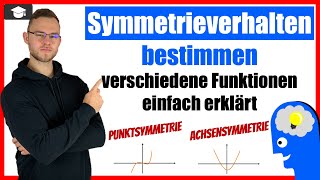 Symmetrie von Funktionen  Symmetrieverhalten bestimmen [upl. by Akiehsat373]