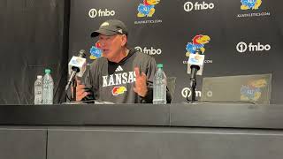 Lance Leipold quotextremely disappointedquot following Kansas loss against UNLV [upl. by Yemrots]