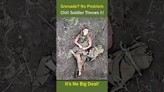 Soldier Casually Throws Away Drone Dropped Grenade [upl. by Schrader593]