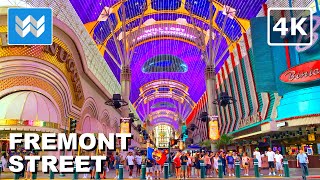 4K Fremont Street Experience Las Vegas 2022 Walking Tour amp Travel Guide Before The Flood [upl. by Josselyn]