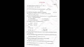 10th standard maths quarterly exam 2024  10th maths quarterly exam government question paper 2024 [upl. by Asli937]