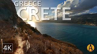 Relaxing Cliff Walk at Plakias Bay Amazing View of Plakias Beach and Large Waves Crete Greece 4K [upl. by Cynthie]