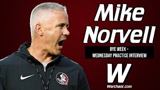 FSU Football  Mike Norvell Interview Wednesday Bye Week  Darrell Jackson Update  WarchantTV FSU [upl. by Arinaid]