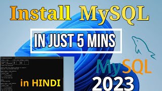 Easy Guide to Install MySQL Server amp Workbench on Windows 11 2023 in HINDI  Install MySQL 8035 [upl. by Anhsirk]