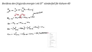 Fysik 1  Kärnfysik  Beräkning av frigjord energi [upl. by Powers]