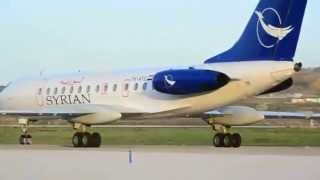 Syrian Tupolev Tu134B taxi and departure  just noise [upl. by Ailerua]