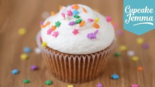 The Perfect Vanilla Cupcake Recipe  Cupcake Jemma [upl. by Beore780]