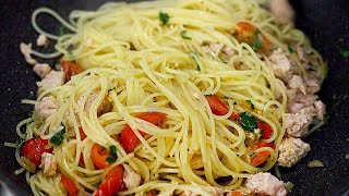 Leichte und einfache Pasta mit Thunfisch Schnelles und leckeres Abendessen [upl. by Leanne]