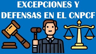 EXCEPCIONES Y DEFENSAS DEL DEMANDADO  CÓDIGO NACIONAL DE PROCEDIMIENTOS CIVILES Y FAMILIARES [upl. by Nylaehs]