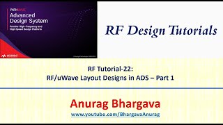 RF Design22 RF Layout Designs in ADS  Part 1 [upl. by Nylorac]