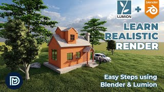 House model in Blender  Lumion  3D Photorealistic Rendering Process [upl. by Deborath]