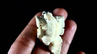 Inerviz Bali Bone Carving Pendant Hand Carved Jewerly [upl. by Ardnaed]