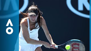 Eugenie Bouchard v Oceane Dodin match highlights 1R  Australian Open 2018 [upl. by Llabmik]