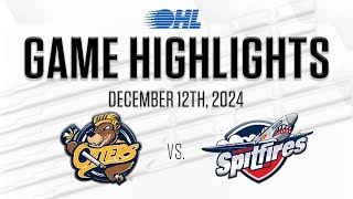 OHL Highlights Erie Otters  Windsor Spitfires Dec 12 2024 [upl. by Ecinnej998]