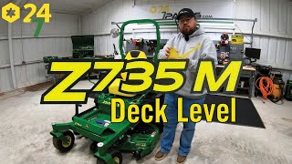 How to Level John Deere Z735M Ztrak Mower Deck [upl. by Anirb752]