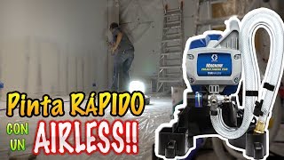 Cómo pintar RÁPIDO con AIRLESS 😎  Graco Magnum project painter Plus [upl. by Atilem]