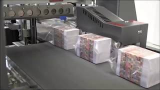 Kallfass Universa 500 Side Sealer Shrink Wrapping Bank Notes [upl. by Leviralc]