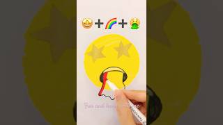 A combination of emojis mix with rainbow  Emoji mix drawing satisfying creativeart shorts [upl. by Prebo]