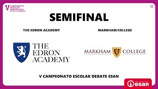 🧠 SEMIFINAL  THE EDRON ACADEMY VS MARKHAM COLLEGE 📢 [upl. by Akierdna]