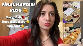 Final Haftası Vlog🤯 Akademik kadına bravo 🤡 Kutlama🧚🏻‍♀️ Vize sonuçları 📋 Derste Özet Yaptım🥹 [upl. by Rukna]