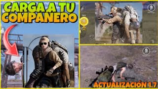 CARGA A TU COMPAÑERO el NUEVO BOTÓN de PUBG MOBILE ACTUALIZACIÓN 17  PIGGYBACK PUBG MOBILE [upl. by Ralaigh]