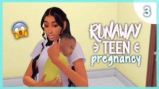 Giving Birth 👶🏽  The Sims 4 Runaway Teen Pregnancy Challenge 3 [upl. by Ycniuqed459]