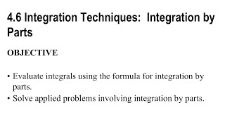 46 Integration Techniques Integration by Parts Calculus for Business Spring 2022 [upl. by Freda]