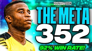 BROKEN Meta 352 92 Win Rate FM24 Tactic  Best FM24 Tactics [upl. by Aikan639]