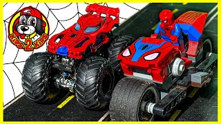 CALEB amp ISABELS ULTIMATE SPIDERMAN TOY COLLECTION 🕷 Monster Trucks Goo Jit Zu amp LEGO Compilation [upl. by Daphne]