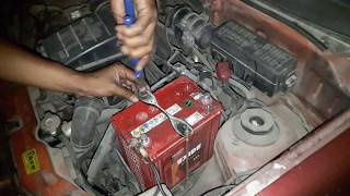 maruti suzuki alto exide battery installation [upl. by Dodds]