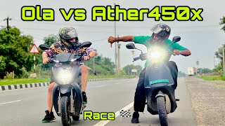 Ola S1 Pro Vs Ather 450x Drag Race 😍 Ye To Socha Nahi Tha 😱 [upl. by Nasas957]