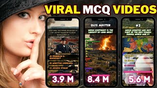 Using AI Create 100 Viral MCQ Quiz Videos in 10 Mins  Faceless YouTube Channel [upl. by Vallie334]