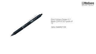 Pilot FriXion Clicker 0 7 Black 229101201 pack of 12 NWR2159 [upl. by Nuahc]