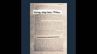 Using stop loss order or not  stoplossorder stockmarket reading learning shorts [upl. by Dnomed]