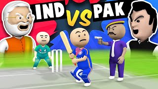 3D ANIM COMEDY  CRICKET INDIA VS PAKISTAN  PART 1947  LAST OVER [upl. by Merrily]