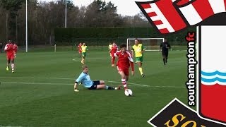 GOAL George Mells  Southampton U18s 11 Norwich City U18s [upl. by Abebi]