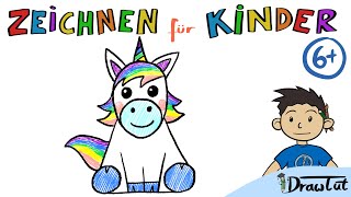 Einhorn Zeichnen  Tobis Malschule  6  Malen und Zeichnen lernen für Kinder [upl. by Kuehnel]