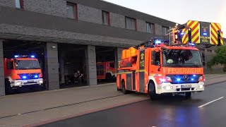 Einsatz in der Abenddämmerung  Feuermeldung Löschzug Feuerwehr Mülheim an der Ruhr Feuerwache 1 [upl. by Kingdon964]