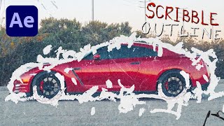 SCRIBBLE OUTLINE EFFECT  AFTER EFFECTS [upl. by Yak]