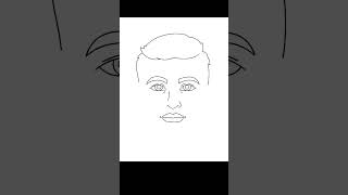 Learn to Draw Mans Face facedrawing drawing digitalart [upl. by Ogram]