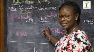 École au Bénin Mathématiques CM2  Division des nombres décimaux [upl. by Aggappera39]