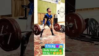 STATE 170Kg Deadlift🇮🇳weight 59Kg Sumo Lift shorts😱 powerlifting viralshort 🥱 [upl. by Lemak]