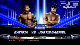 WWE 12 PS3  Batista VS Justin Gabriel 2KmClassic [upl. by Calderon]