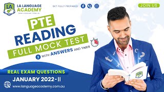 PTE Reading Full Mock Test with Answers  January 2022II  Language academy PTE NAATI IELTS Experts [upl. by Coffin]