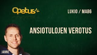 Ansiotulojen verotus [upl. by Urian]