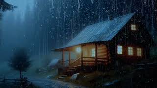 Heavy Rain on a Tin Roof for Sleeping Sleep Instantly with Rain Sounds amp Thunder at Night ASMR [upl. by Sahpec]