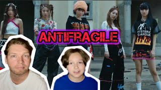 Le Sserafim  ‘Antifragile’ MV Jap Ver Noobs React [upl. by Nomolas]